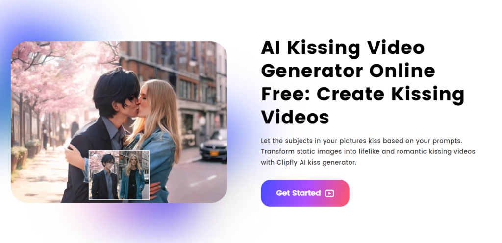 Clipfly AI: AI-Generated Short Video in Kissing Scenes