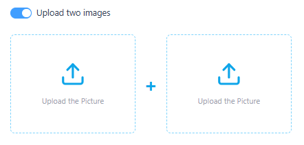 upload two images to generate AI kissing video